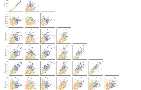 Matrix of scatter plots of the whole data set
